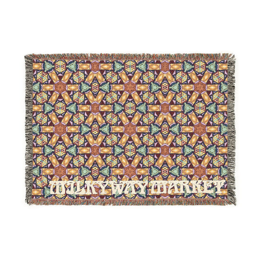 Woven Blanket — Colorful Mosaic Throw Blanket with ‘Walk With Integrity’ Text