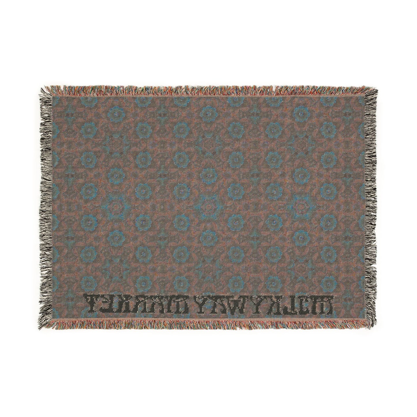 Boho Mosaic Woven Blanket — Southwestern Geometric Throw with Fringe