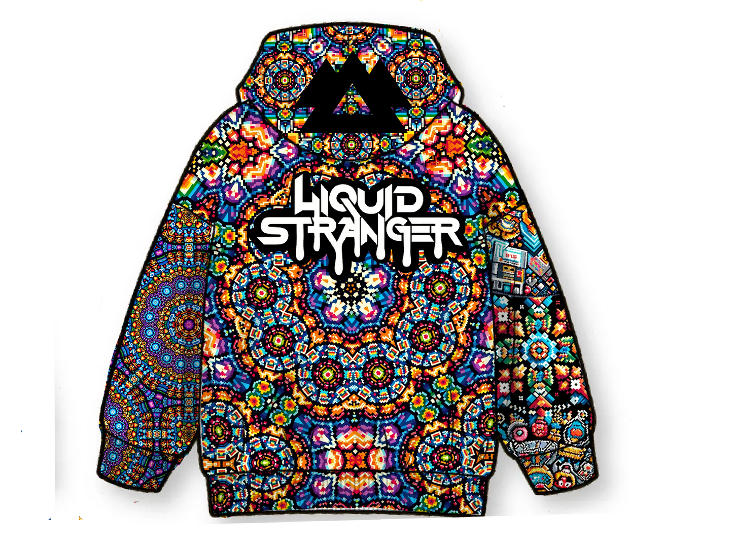 💥💥Pre Order💥💥 LIQUID STRANGER FRACTAL OVERSIZED HOODIE